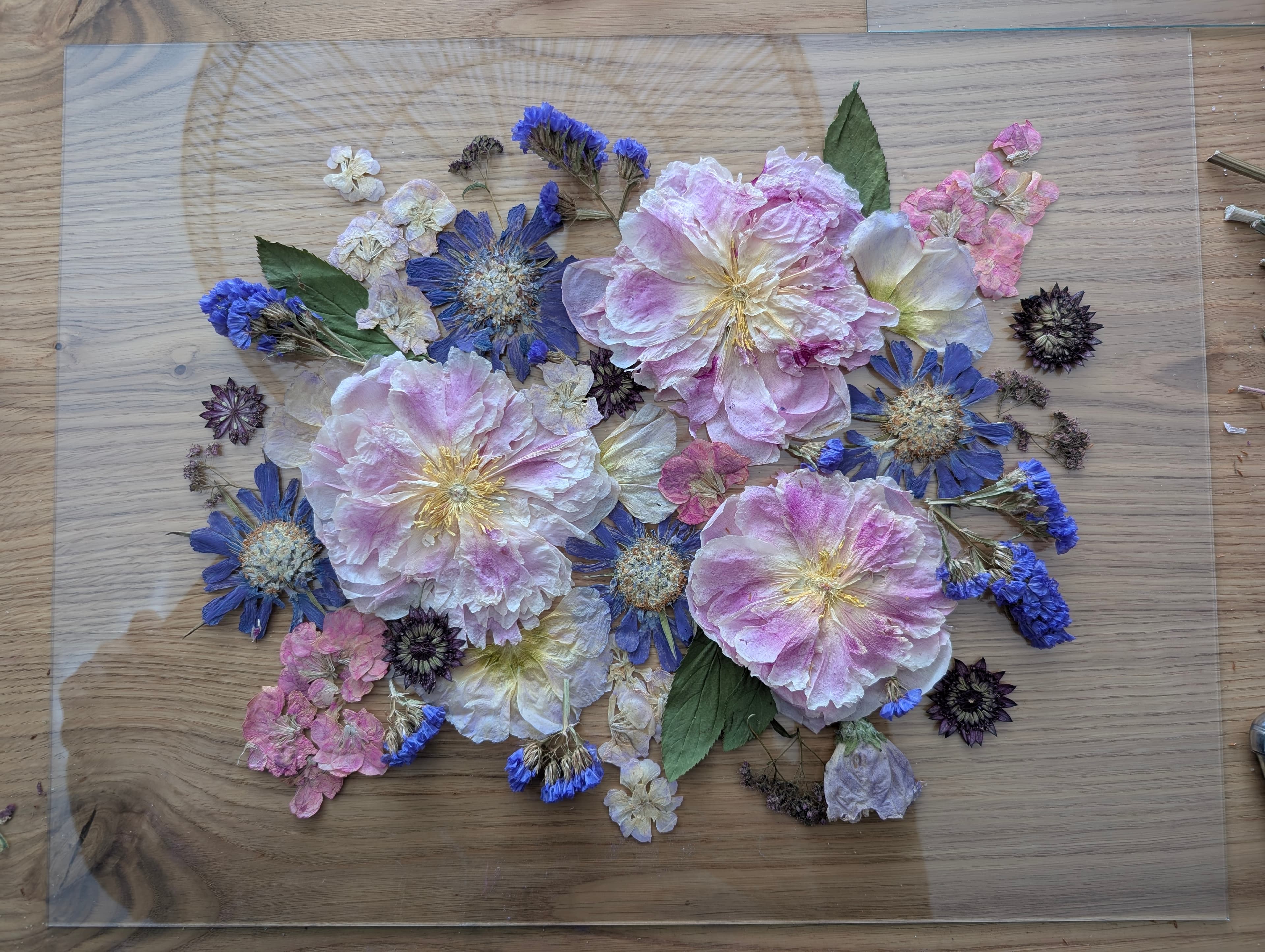 Herbier bouquet de mariée fleurs séchées