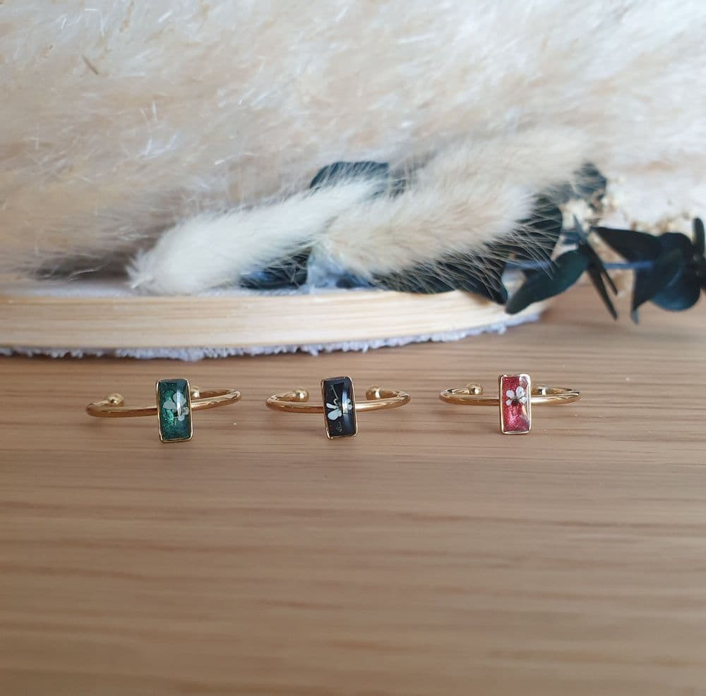 Bague mini rectangle