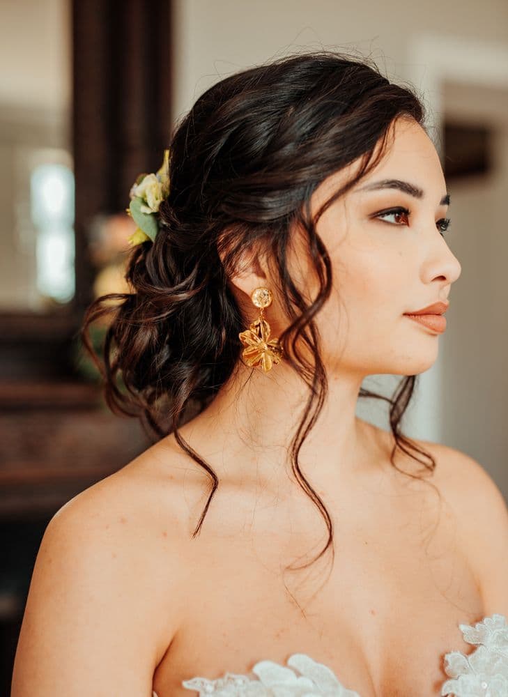 Boucles d'oreilles fleur XXL
