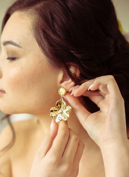 Boucles d'oreilles fleur XXL