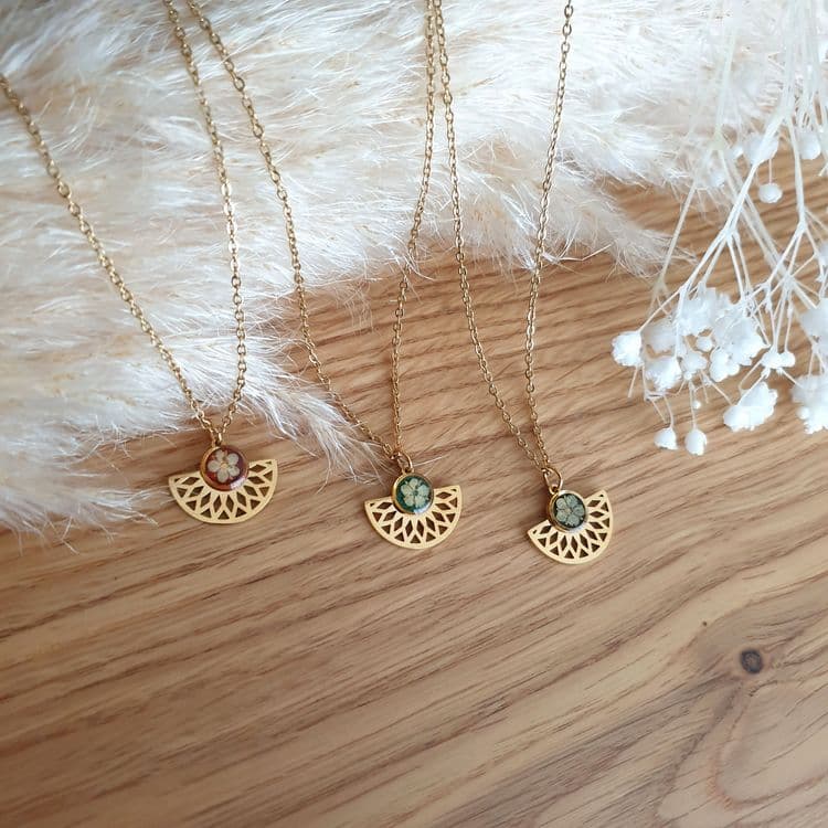 Collier eventail sureau
